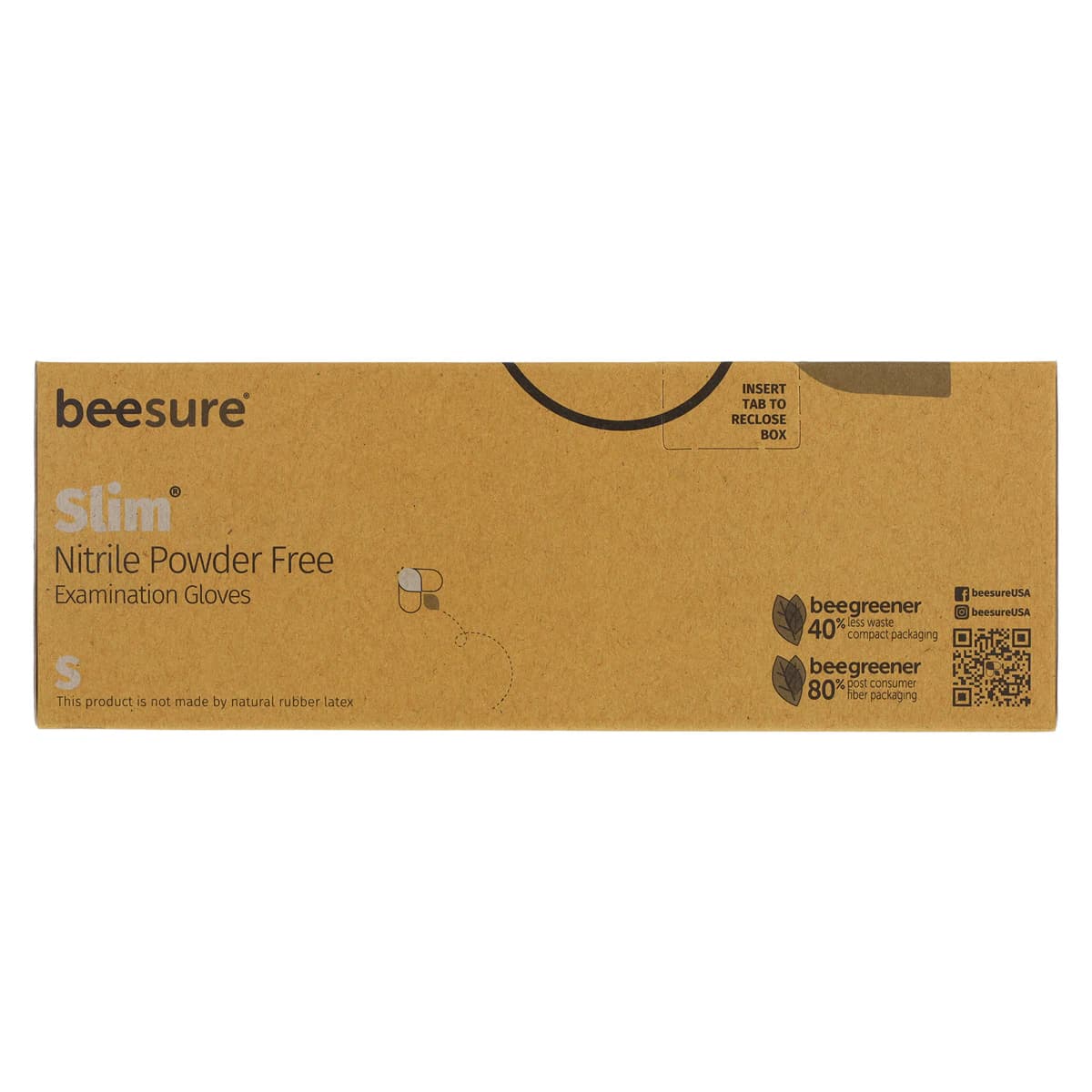 BeeSure Slim Nitrile Exam Gloves, Powder Free, Non-Sterile, Small, White, 200/Box, BE1126 thumbnail 10
