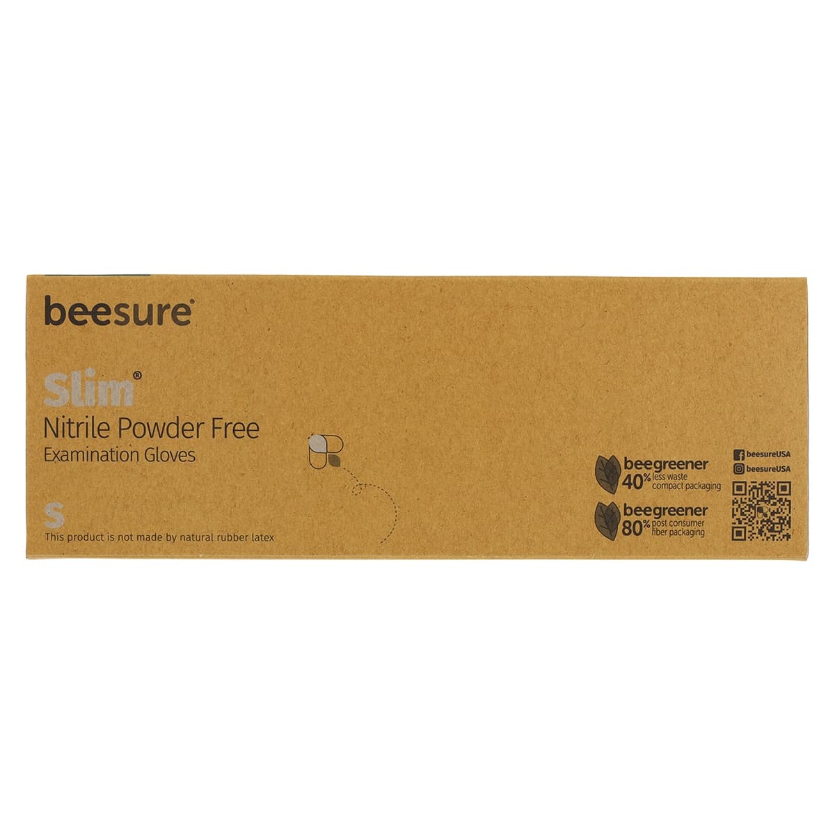 BeeSure Slim Nitrile Exam Gloves, Powder Free, Non-Sterile, Small, White, 200/Box, BE1126 thumbnail 9