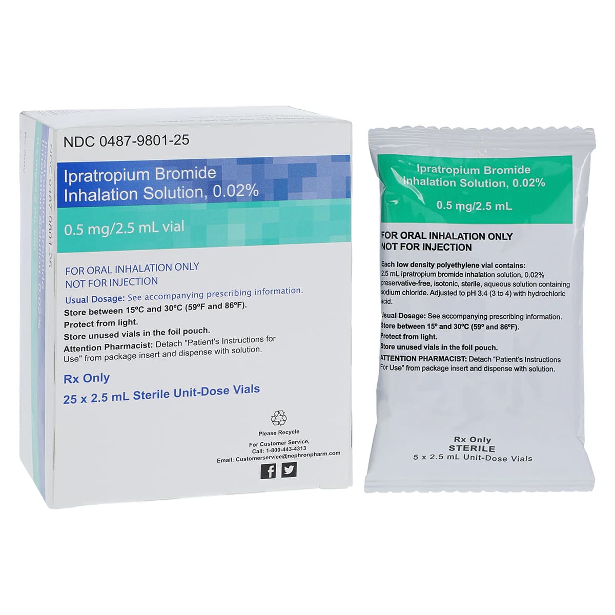 Ipratropium Bromide Inhalation Solution 0.02%, 2.5mL Vial, 25/Package - Ipratropium Brom Inh Sol 2.5ml - Image 1