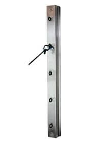 CanDo Exercise Rail Station, 2" x 3" x 28", Silver - Exercise Rail - Image 1