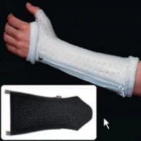 Aquaform Wrist Splint, Long, Zip Closure, White, Large (7.25-8.25") - Splint Wrist Long Zip Wht Lrg - Image 1