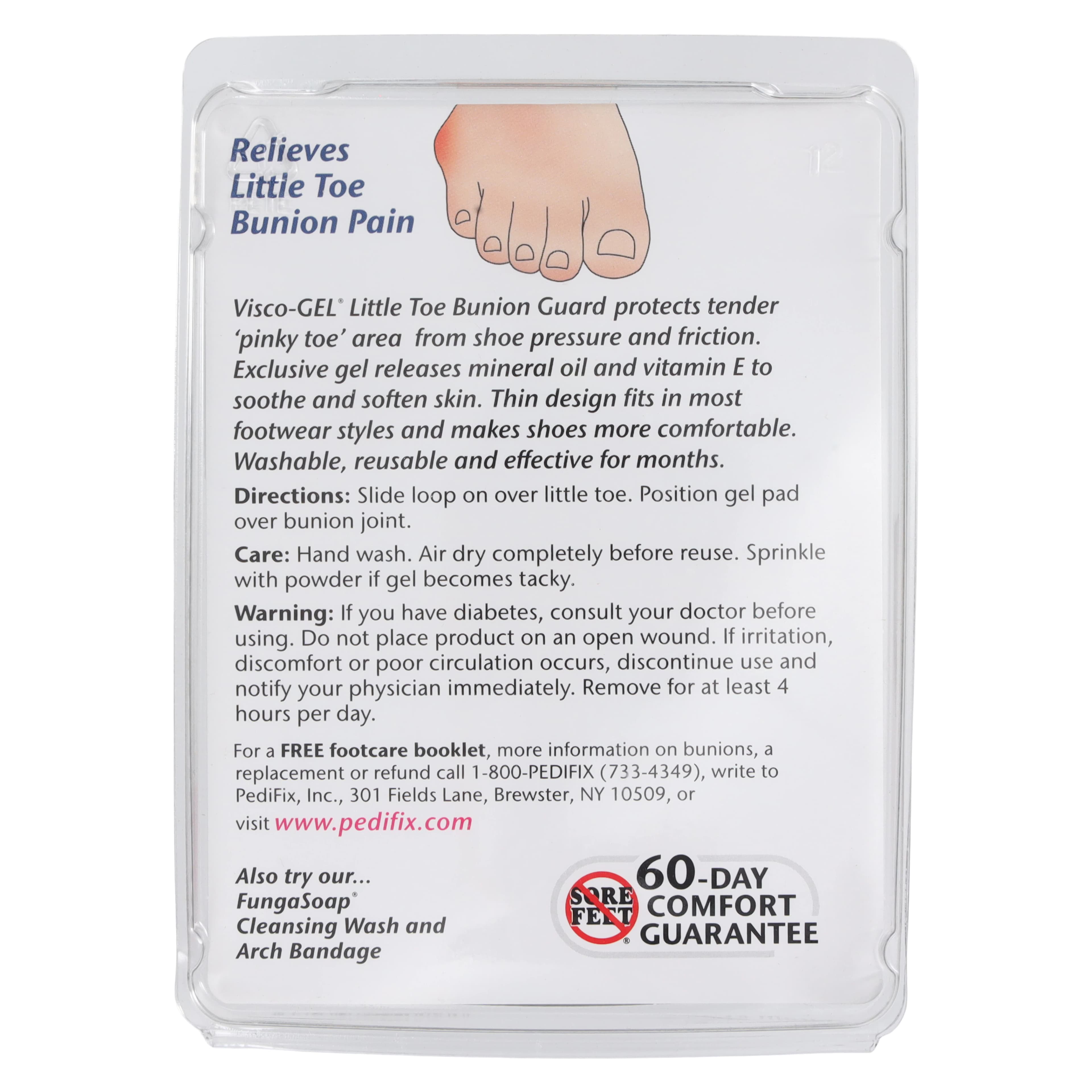 Pedifix Visco-GEL Bunion Guard, Small, Little Toe Orthopedic Guard thumbnail 4