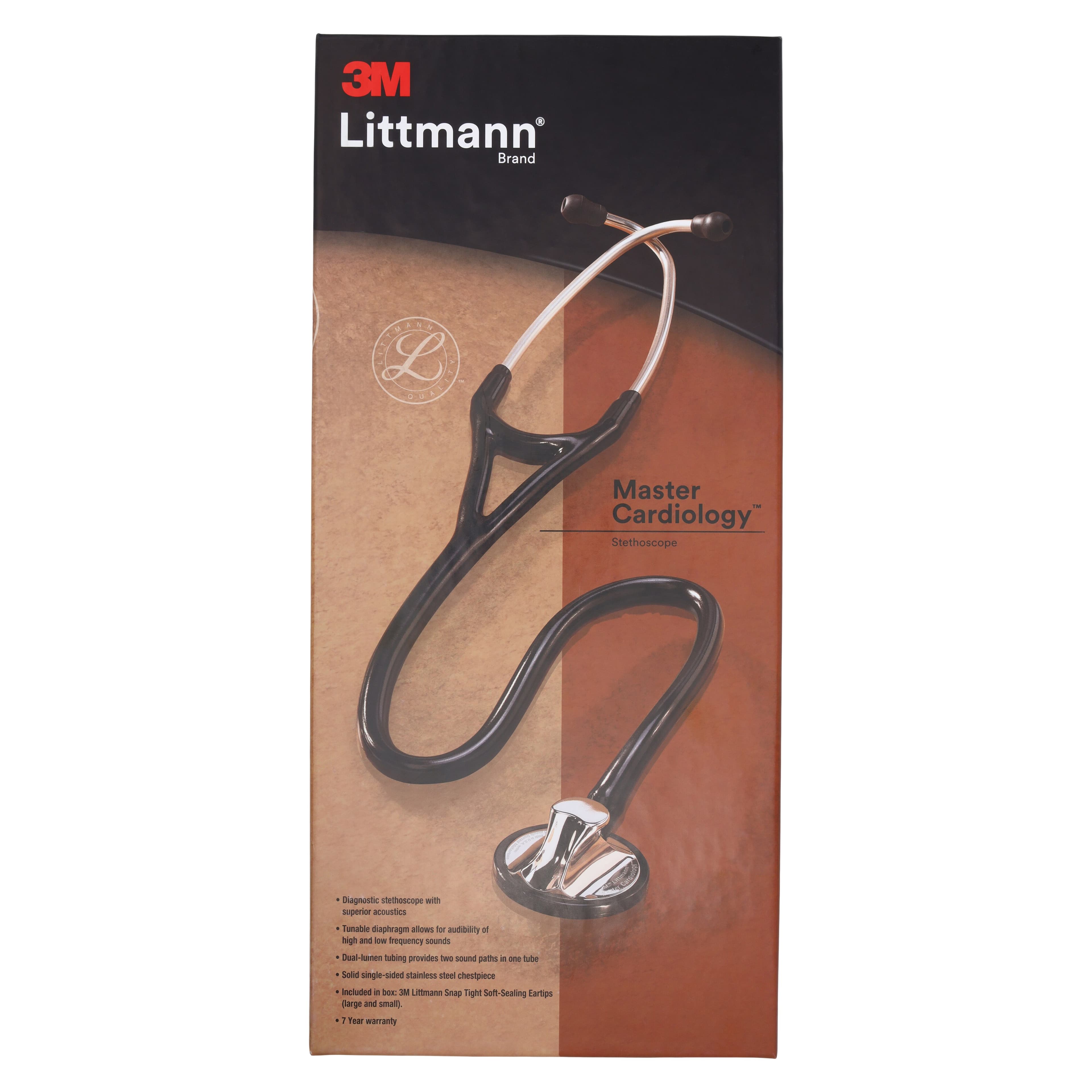 3M Littmann Master Cardiology Stethoscope, Adult/Child/Infant, Smoke, Double Lumen Tubing, Each thumbnail 7