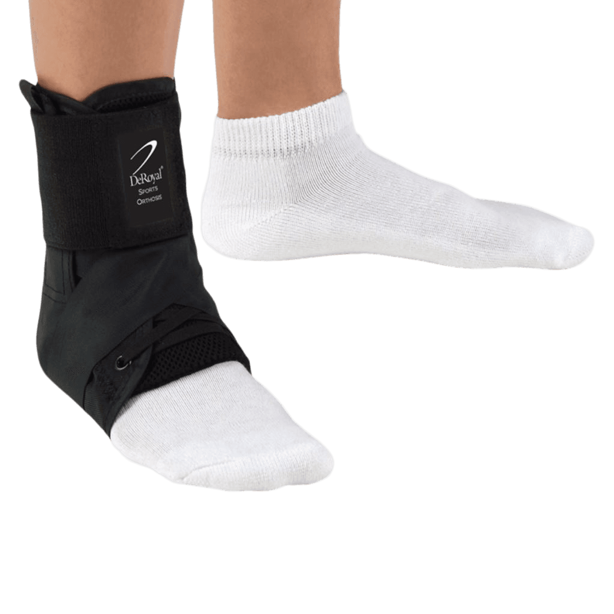 DeRoyal Sports Orthosis Lace-Up Ankle Brace, Universal, Adult, Medium, Nylon, 12-13" thumbnail 2