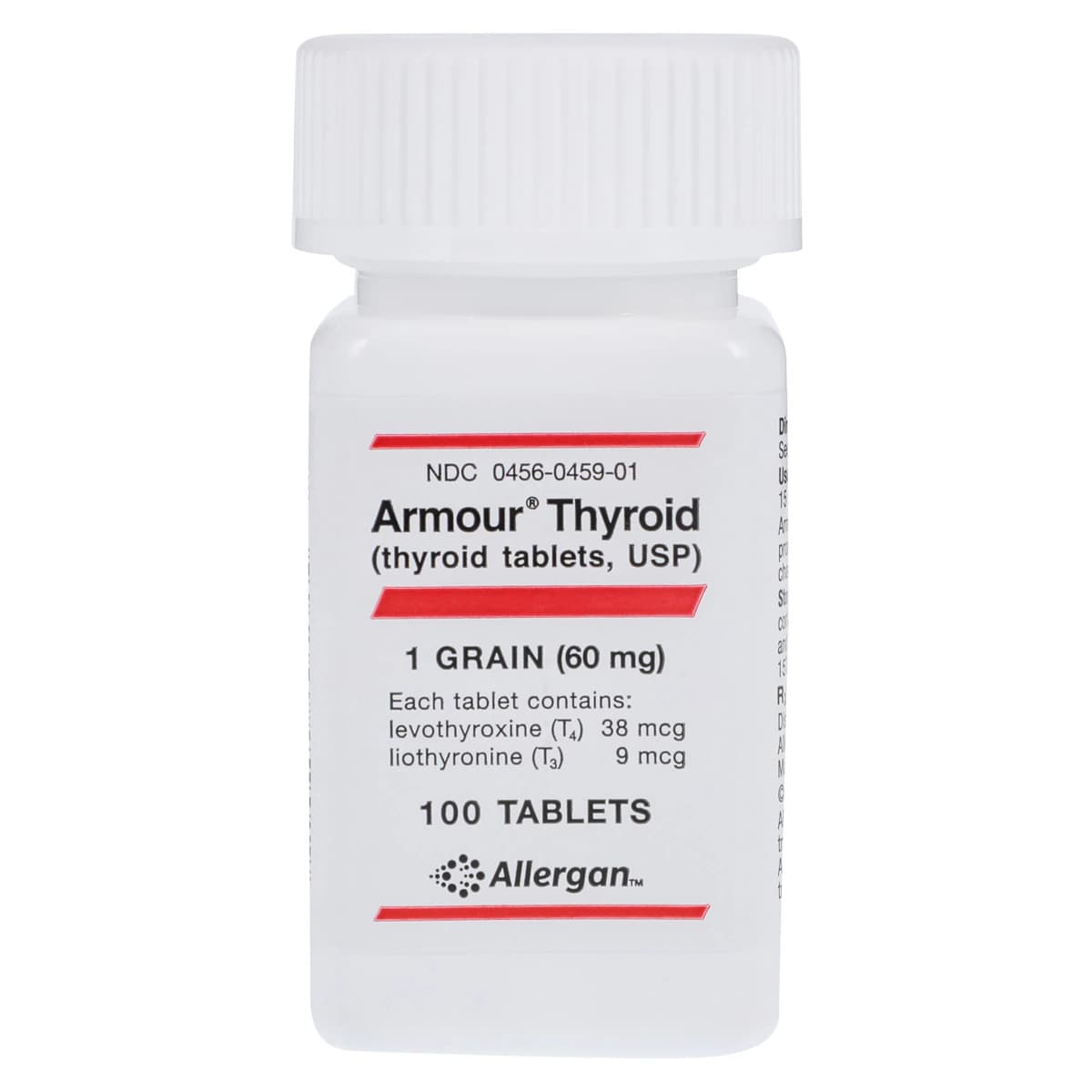 Armour Thyroid Tablets, 1 Grain (60mg), 100/Bottle - Armour Thyroid Tablets - Image 1
