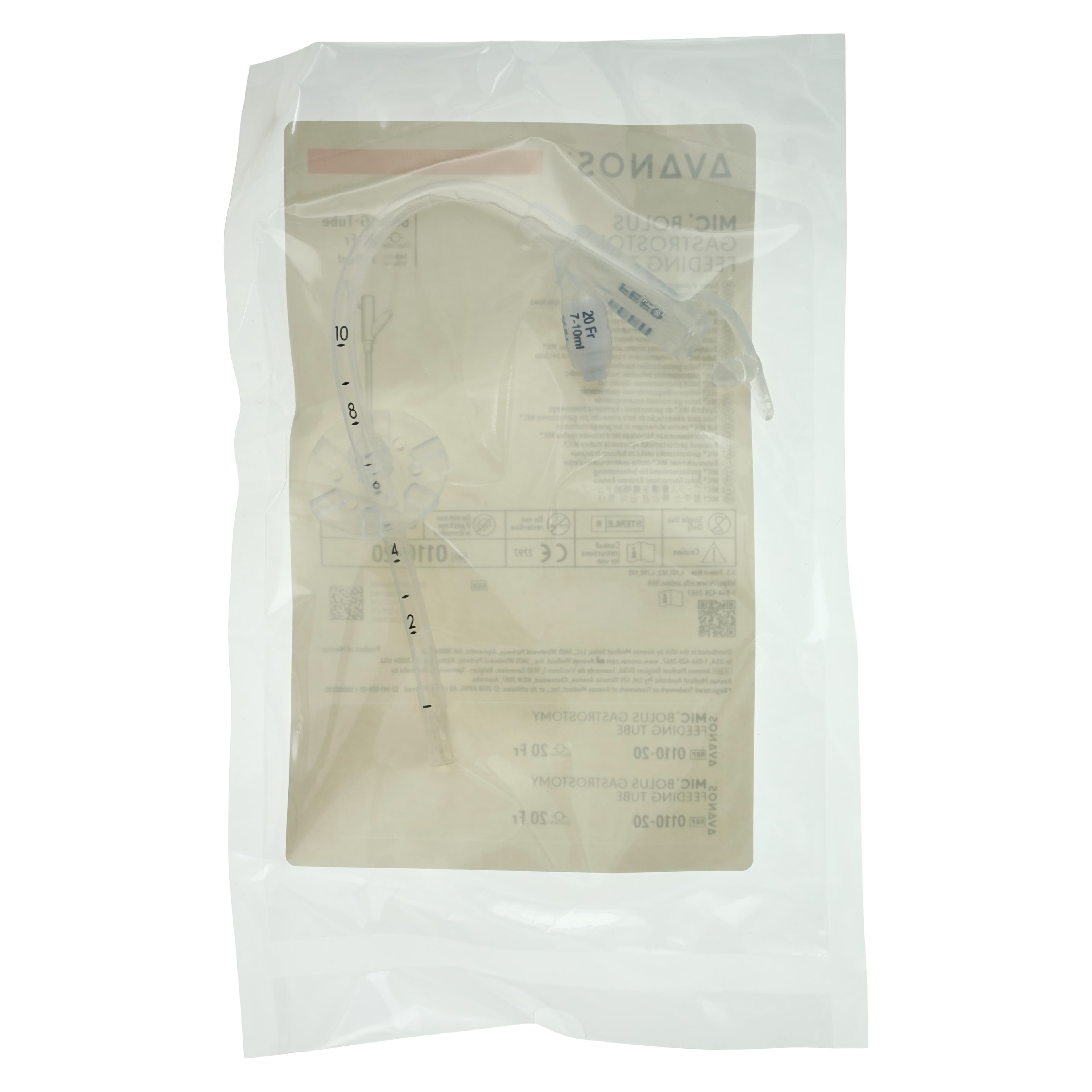 MIC Gastrostomy Feeding Tube, 20 Fr, Bolus thumbnail 2