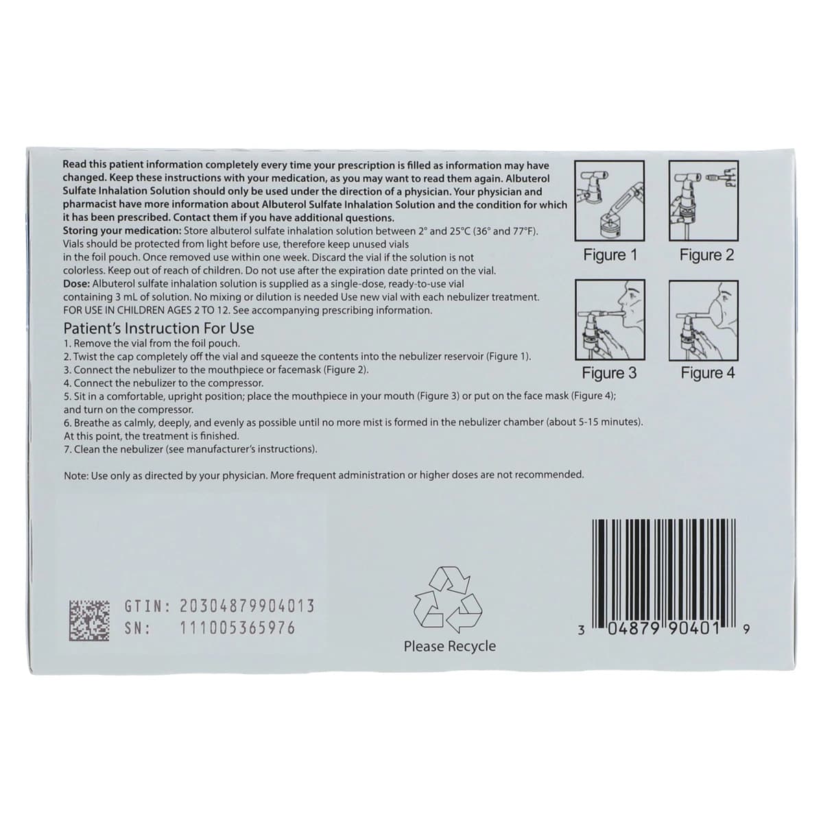 Albuterol Sulfate Inhalation Solution 0.042% Vial, 3mL, 30/Package thumbnail 6