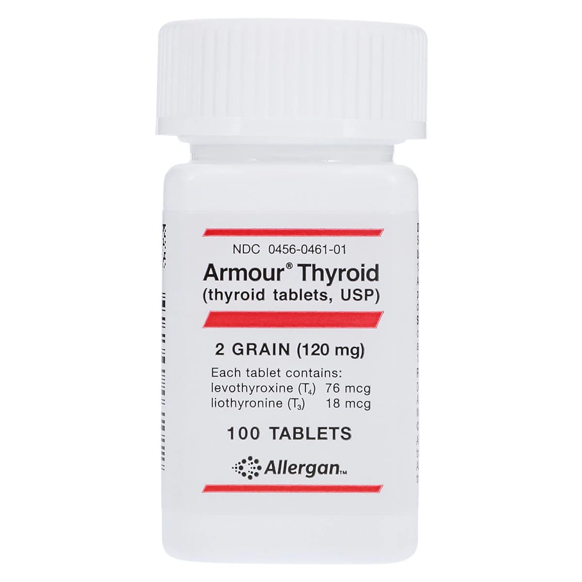 Armour Thyroid Tablets, 2 Grain (120mg), 100/Bottle - Armour Thyroid Tablets - Image 1