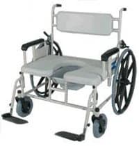 GF Health Products Bariatric Wheeled Commode Chair, 28" Seat Width, 750 lb Capacity, with 24" Rear/Front Casters - Commode Chair Wheeled 28" - Image 1
