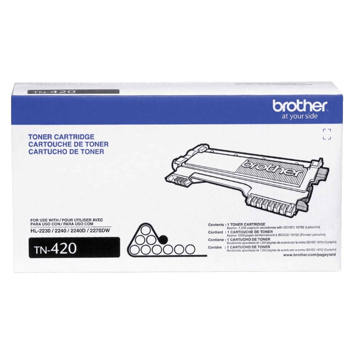 Brother TN-420 Black Toner Cartridge - Toner Ctdg TN-420 - Image 1