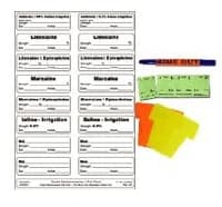 Precision Dynamics Medication Label Kit, 16 Labels, Flag, Dual-Tip Pen, Specimen Strip, Time-Out Reminder, Ruler, White/Black, 9/16 x 1-7/8", Sterile, 50/Box - Labeling OR Med Kit w/Marker - Image 1