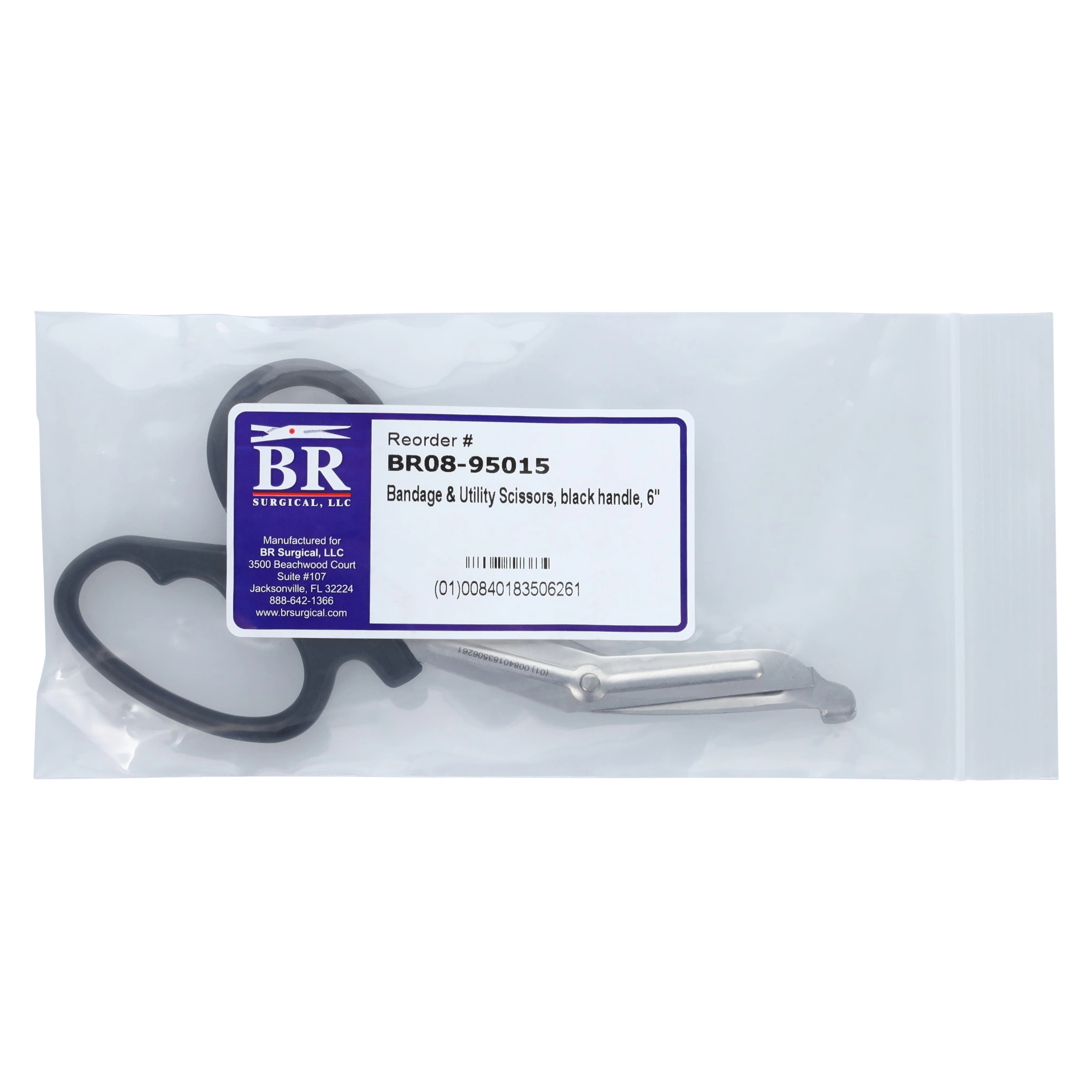 Bandage & Utility Scissors, Angled 6" Stainless Steel, Non-Sterile, Reusable, Each thumbnail 5
