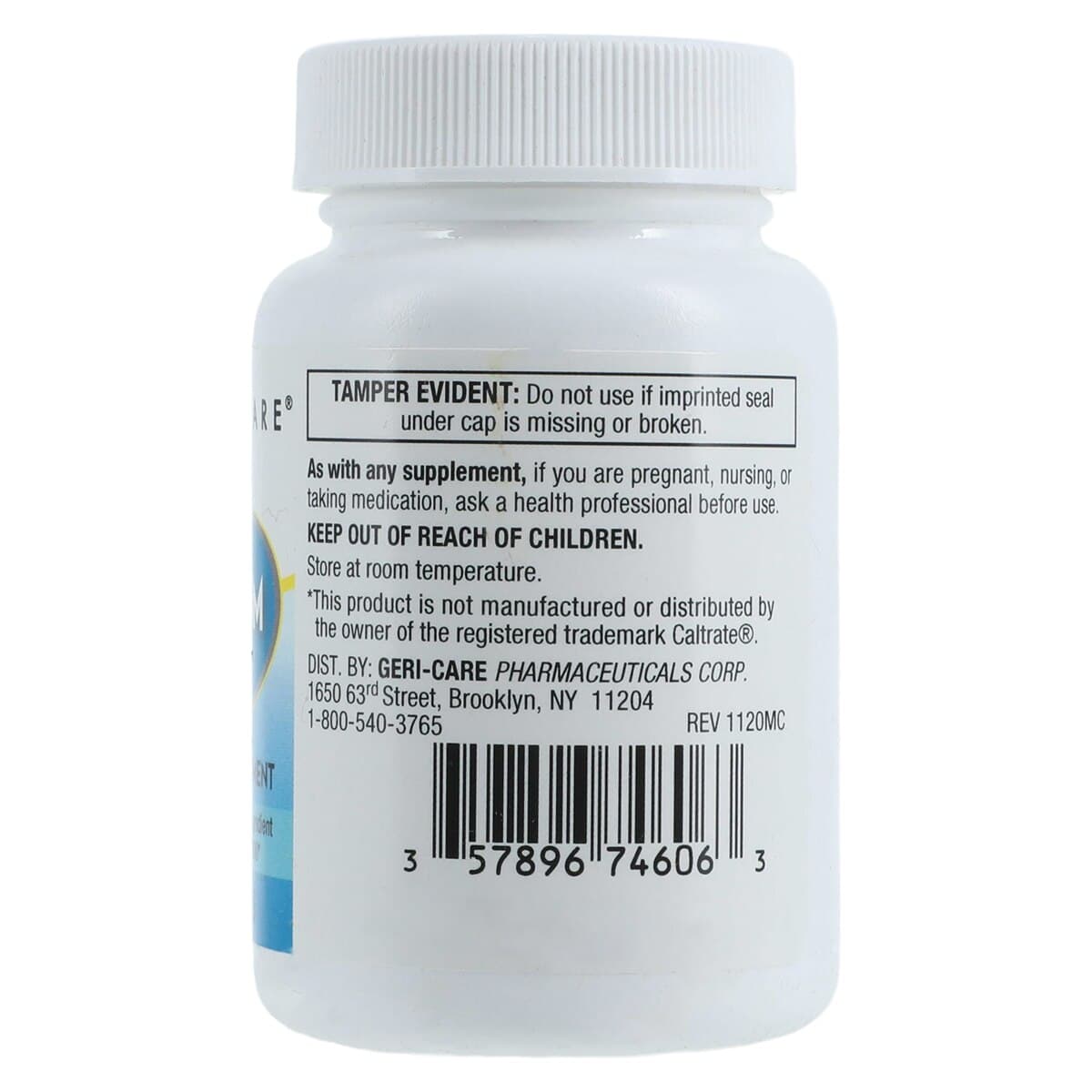 Geri-Care Calcium Carbonate Tablets, 600mg, 60/Bottle thumbnail 3