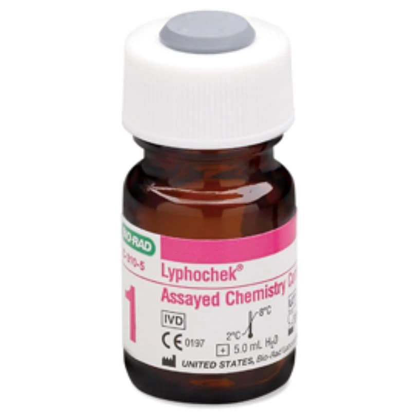 Lyphochek Chemistry Multi-Analyte Level 1 Control, 12x5mL, Lyophilized, 1/Box - Lyphochek Chem Assy Cntr LvlI - Image 1