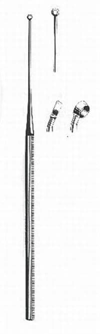 Buck Ear Curette, Angled, Stainless Steel, Each - Ear Curette Buck Angled - Image 1