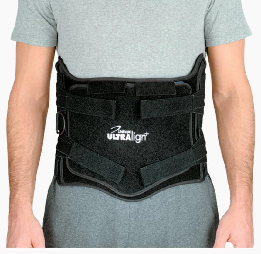 DeRoyal Ultralign+ Lumbar Sacral Orthosis, Adult Non-Tapered, Size Small (35-40") - Orthosis Lumbar Sacral Ultrali - Image 1