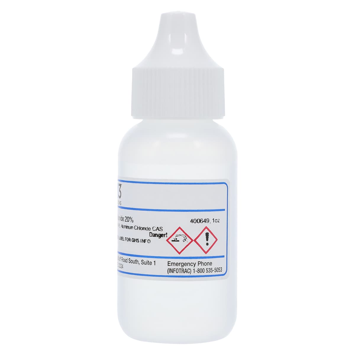 Aluminum Chloride Reagent 20% Solution, 1 oz Bottle thumbnail 2
