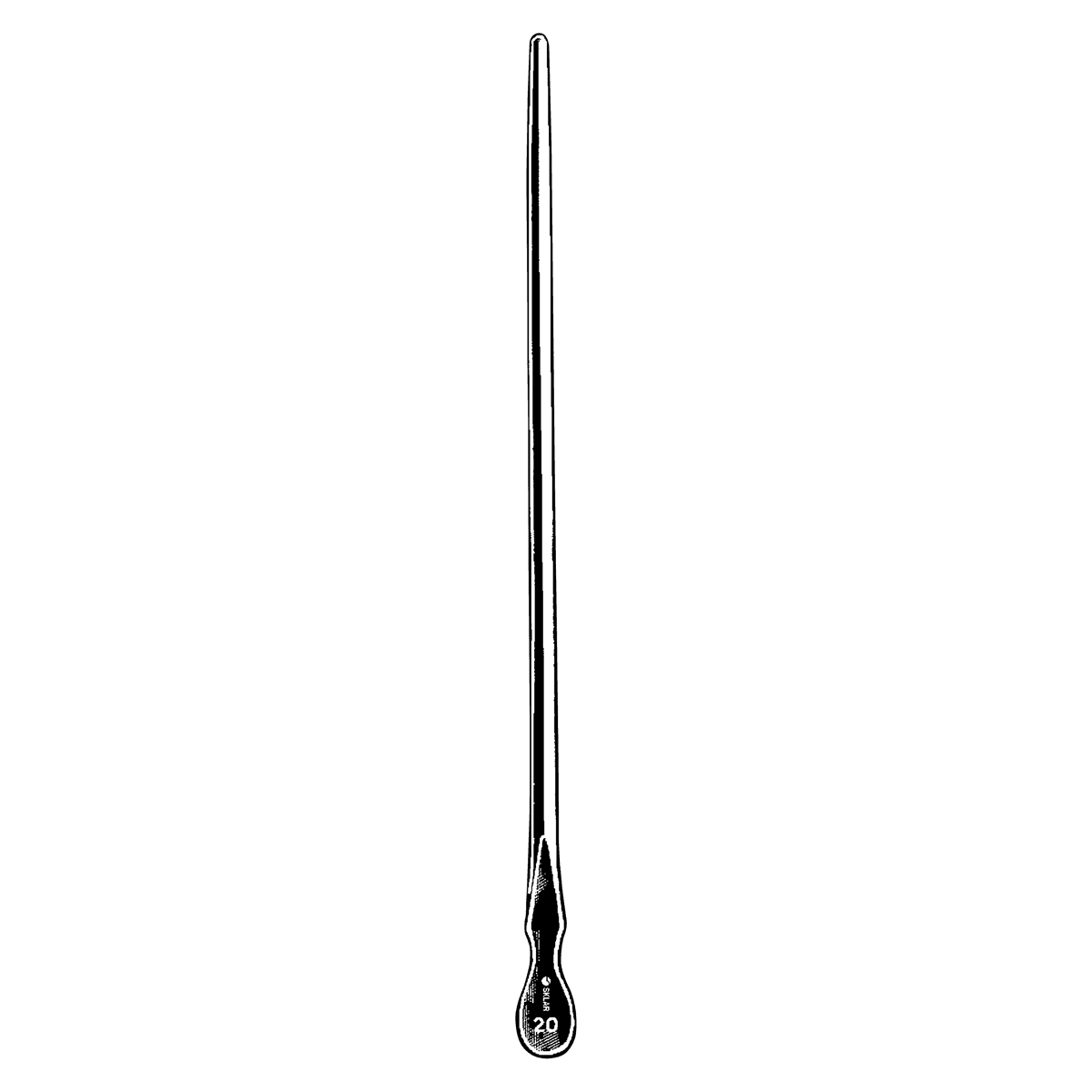 Sklar Instruments Sound Urethral Dittel Straight, 11-1/2", Stainless Steel - Sound Urethral Dittel Straight - Image 1