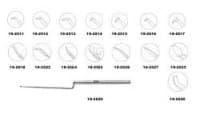 Miltex House Pick, Oval 90D, Stainless Steel, 6-39/64" Octagonal Handle - Pick House Oval 90D - Image 1