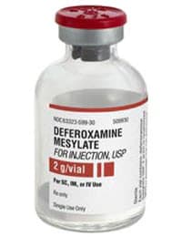 Deferoxamine Mesylate Injection, 2 g Vial, 30 mL, Each - Deferoxamine Mesylate Inj - Image 1