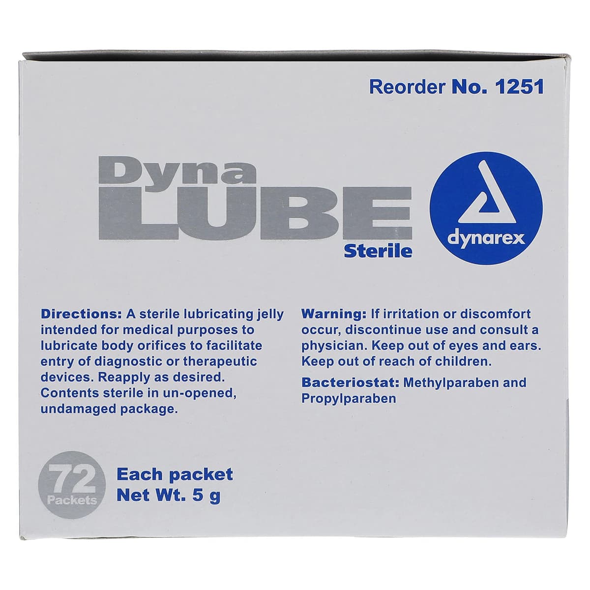 Dynarex Lube Gel Sterile Foilpack, 5g, 72/Box thumbnail 5