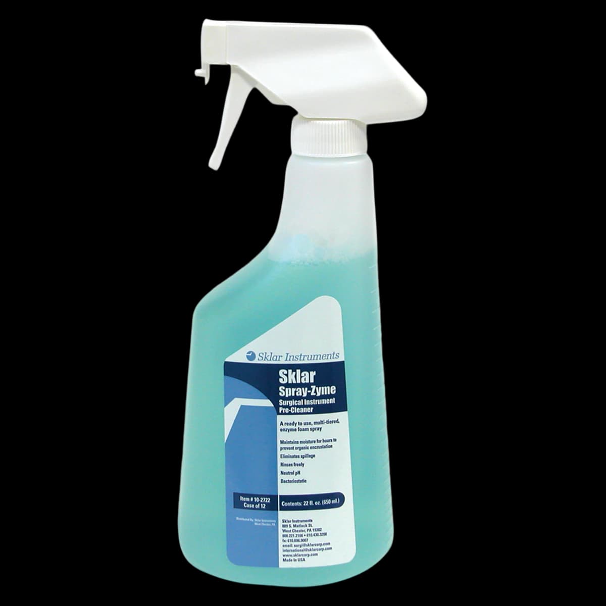 Sklar Spray-Zyme Foam Disinfectant Cleaner, 22 oz, 12/Box - Cleaner Sklar Spray-Zyme Foam - Image 1