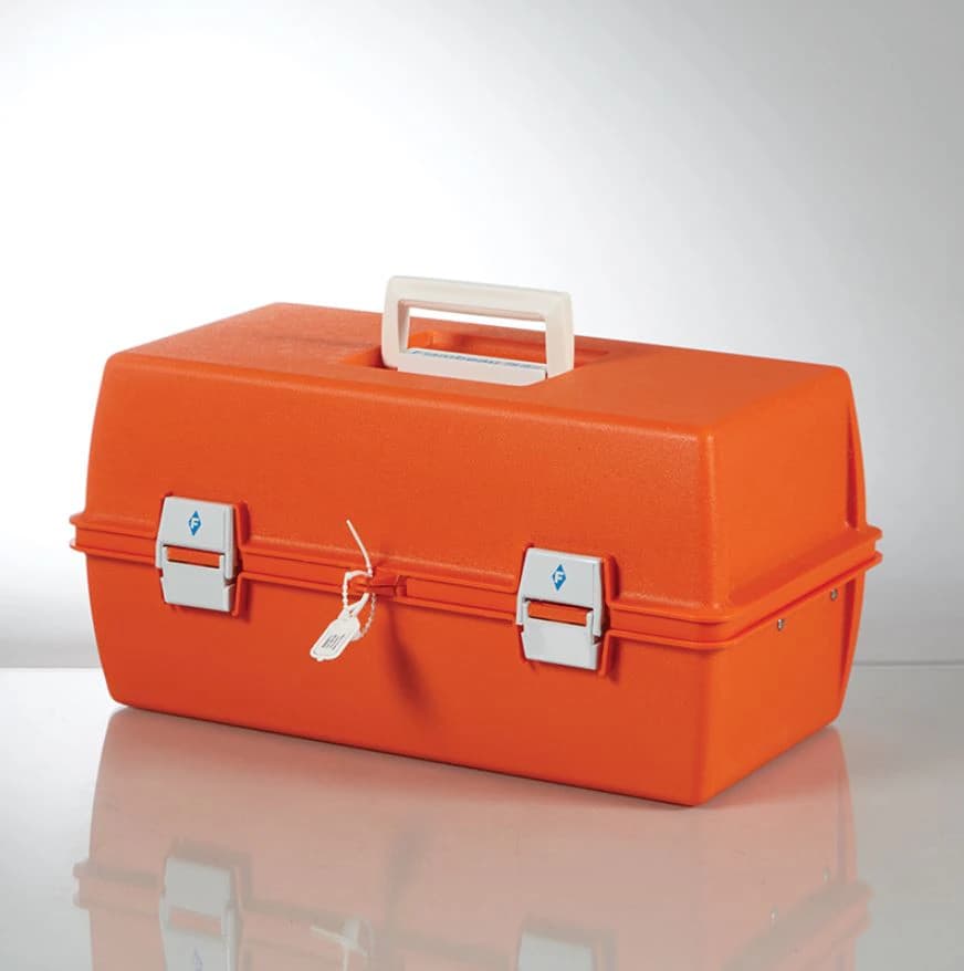 Health Care Logistics Emergency Box, Orange, 17-5/8" x 12-1/4" x 6-1/2" - Emergency Box Orange 17-5/8x - Image 1