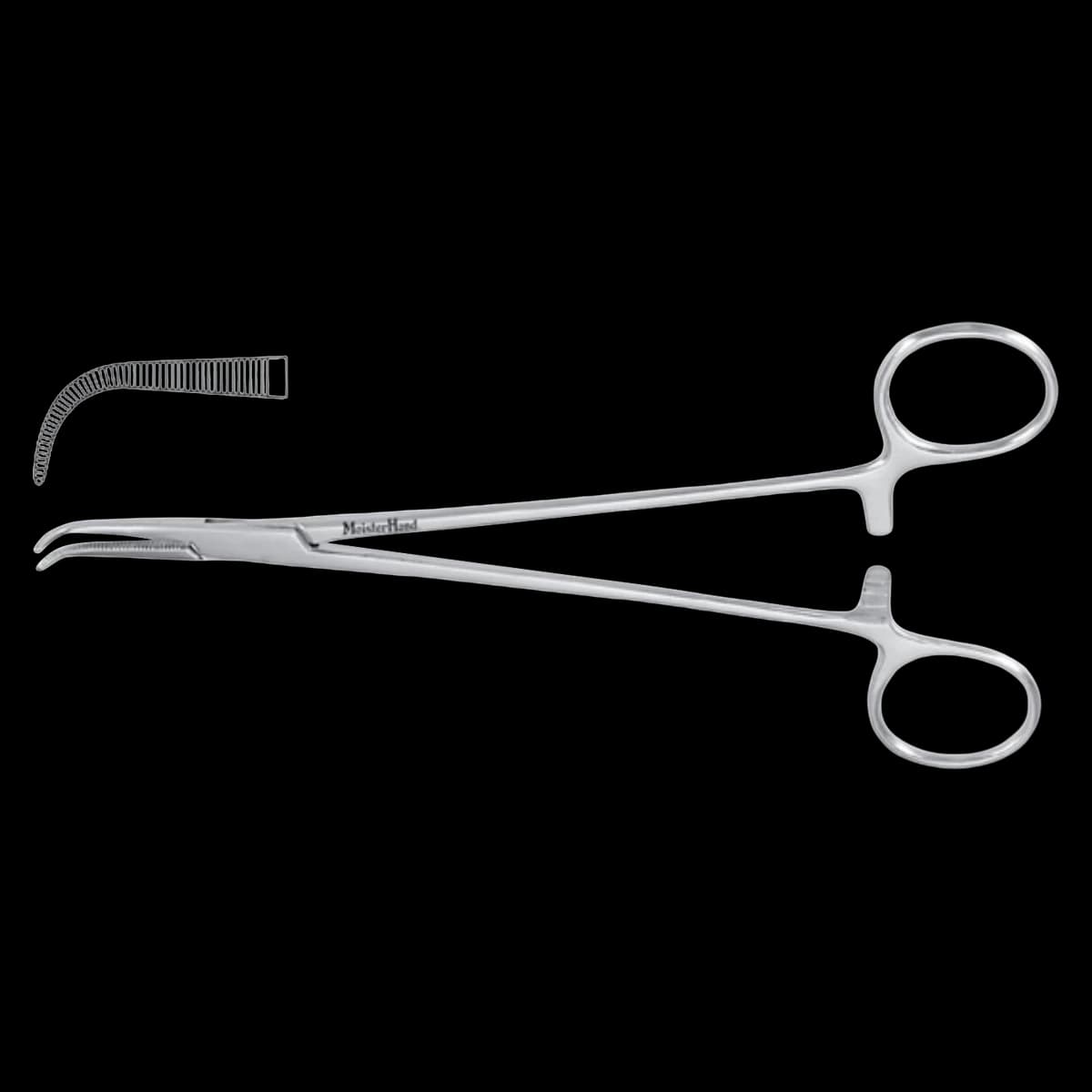 Meister-Hand Gemini Mixter Hemostatic Forceps, Full Curve, 9", Delicate, Stainless Steel - Forceps Gemini Mixter Delicate - Image 1