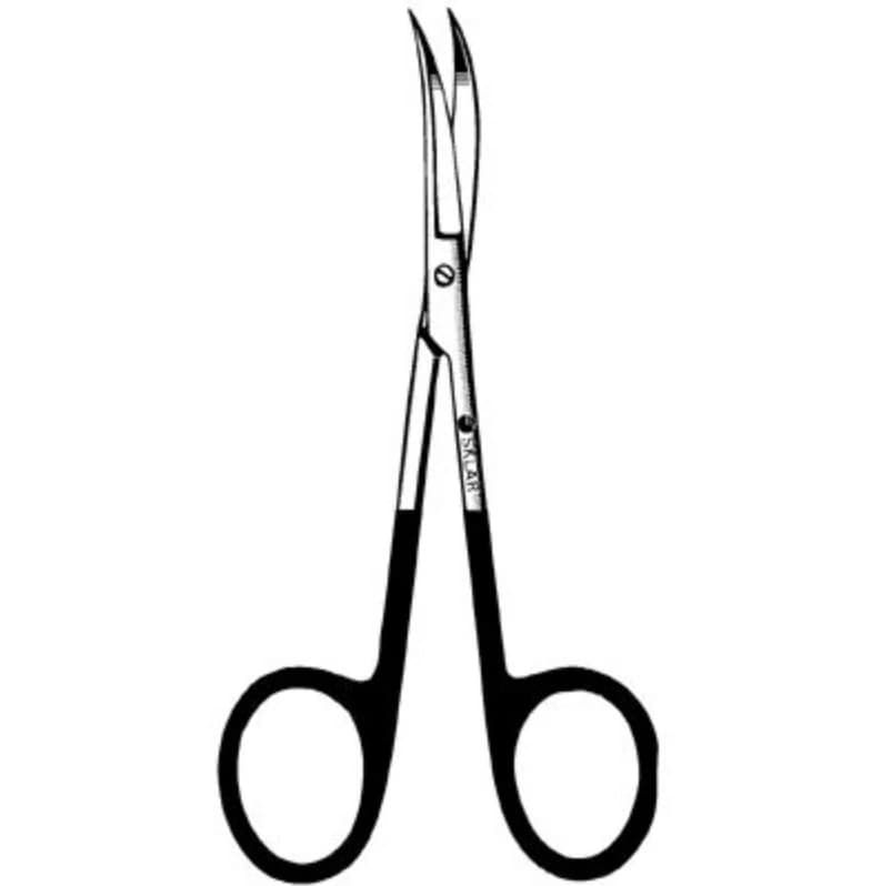 Sklarhone Iris Scissors, Curved, 4-1/2" Stainless Steel, Non-Sterile, Reusable - Scissors Sklarhone Iris Cvd - Image 1