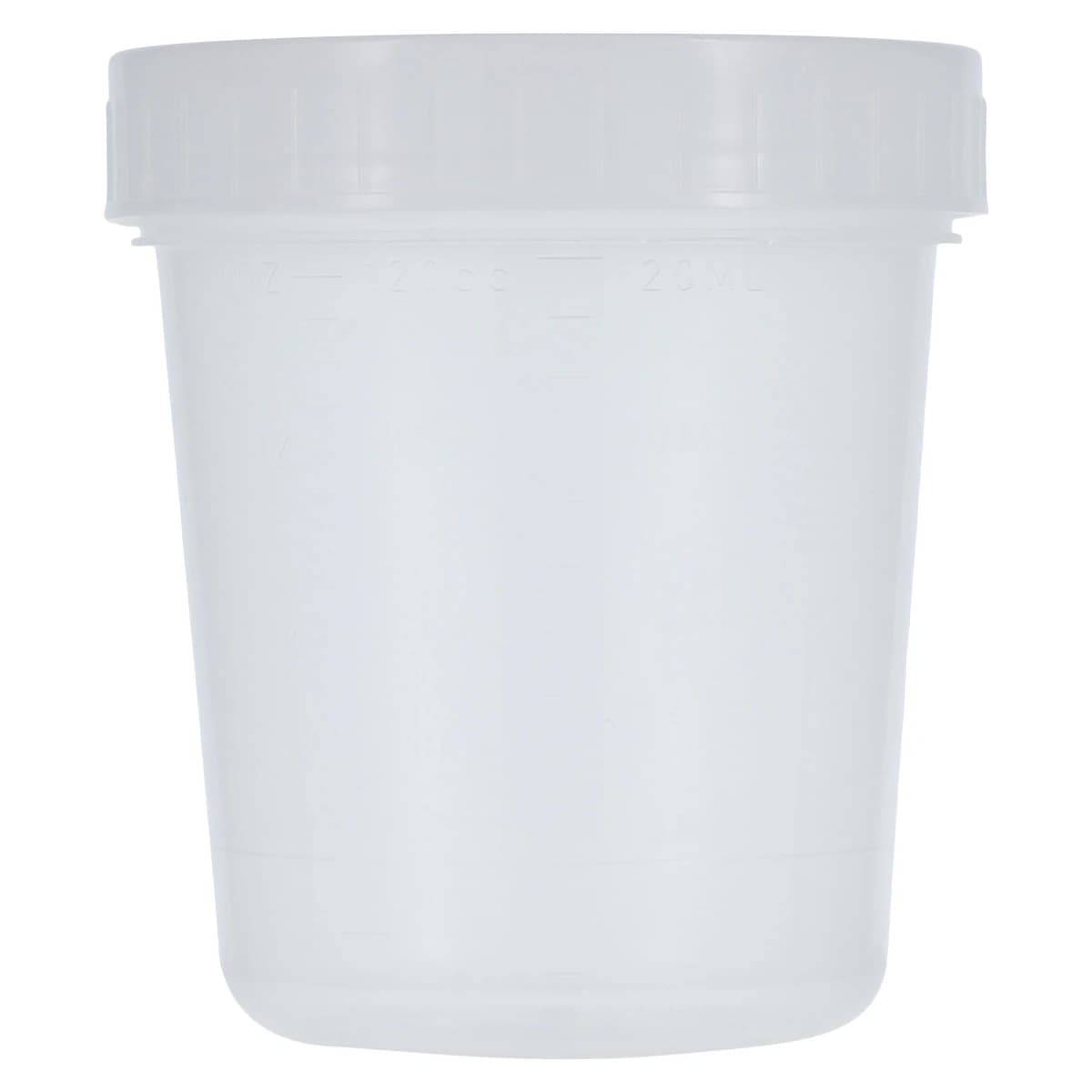 Cardinal Health Specimen Container, 4 oz, Non-Sterile, White Cap, Translucent, Graduated, Leakproof, 500/Case thumbnail 2