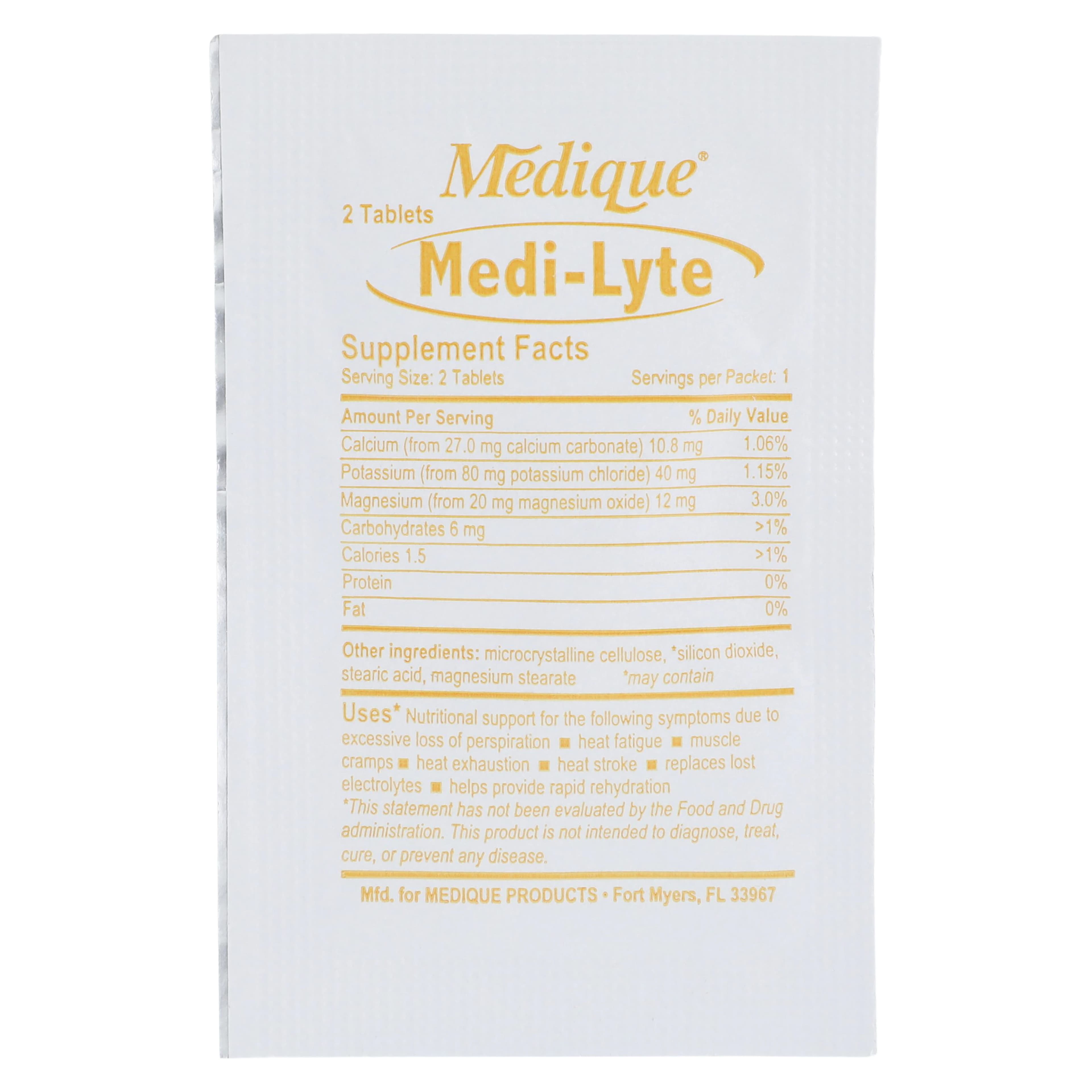 Medi-Lyte Electrolyte Tabs, 10.8/40/12mg, Unit Dose Packet, 250x2/Box thumbnail 3