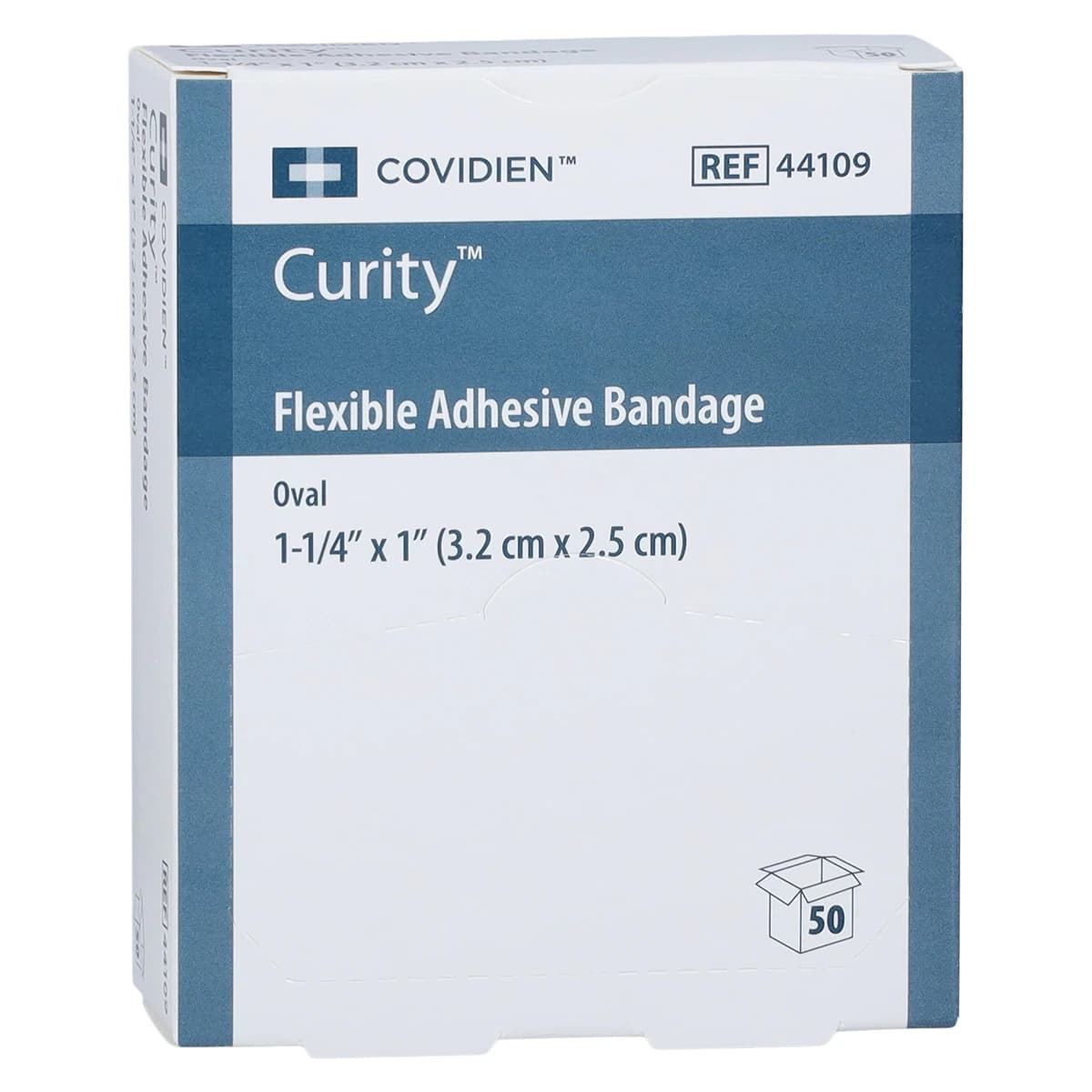 Curity Fabric Adhesive Bandage, Oval, 1 x 1-1/4", Tan, Sterile, 1200/Case thumbnail 2
