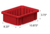 Quantum Storage System Box Divider, Red, 10.875x8.25x3.75 inches - Box Divider 10.875x8.25x3.75 - Image 1