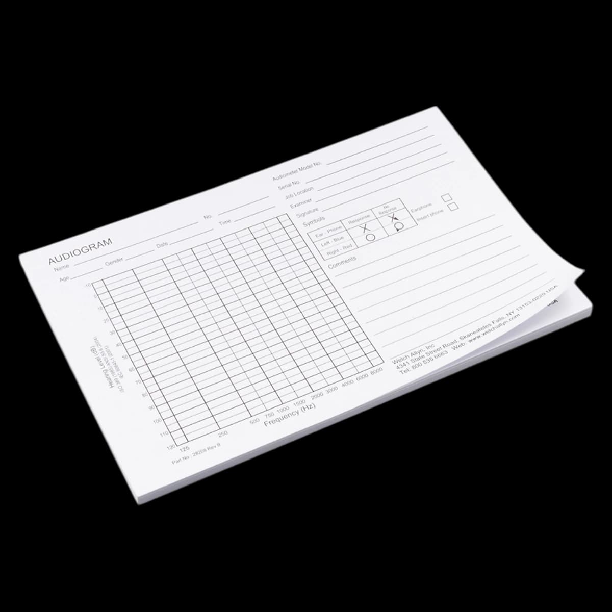 Welch Allyn AM282 Audiogram Forms, 50/Pack - Forms f/Audiogram AM282 - Image 1