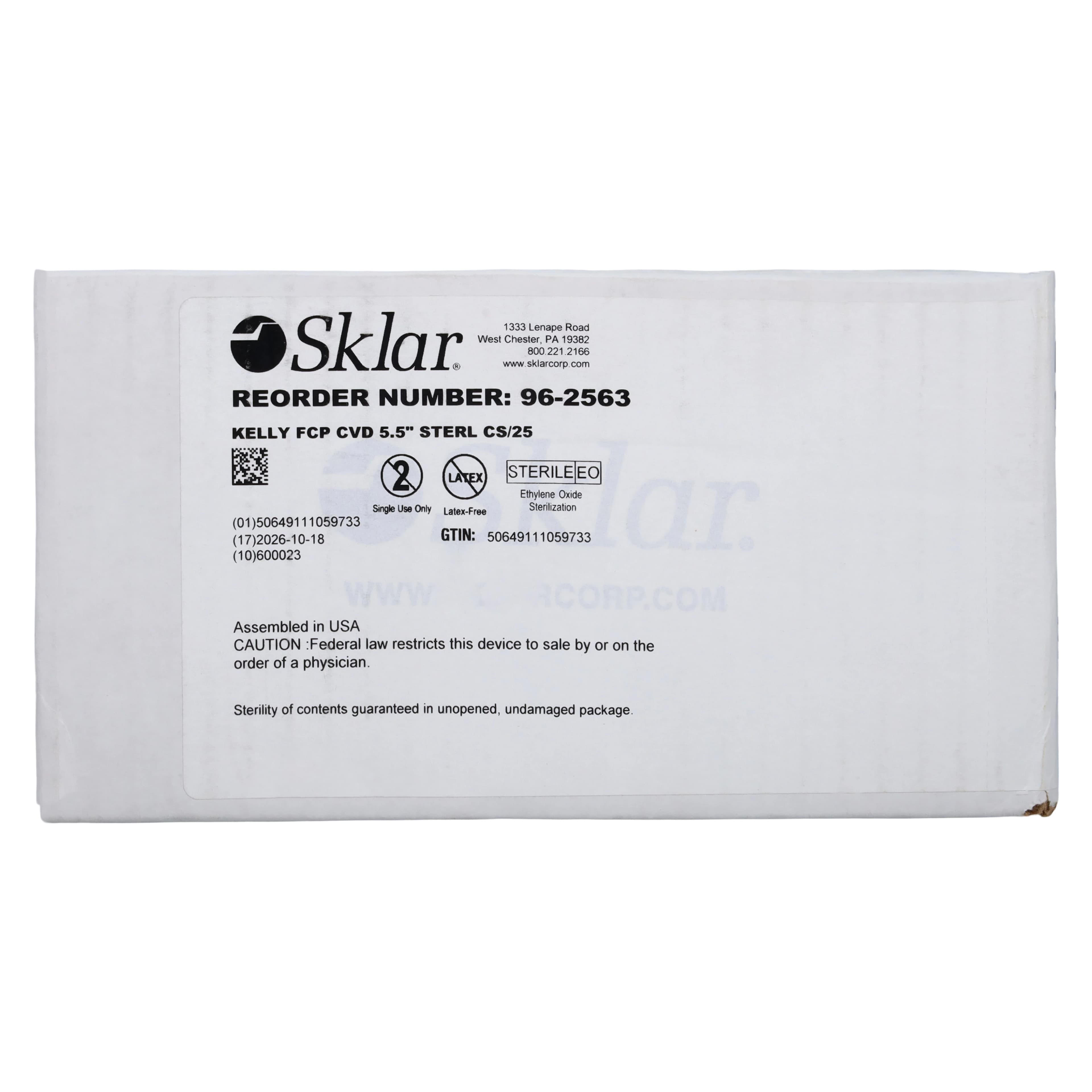 Sklar Econo Kelly Hemostatic Forceps, Curved, 5-1/2", Stainless Steel, Sterile, 25/Case thumbnail 4