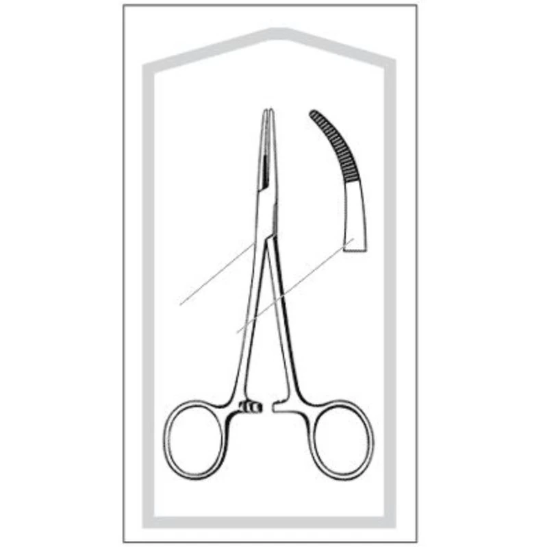 Sklar Econo Kelly Hemostatic Forceps, Curved, 5-1/2", Stainless Steel, Sterile, 25/Case thumbnail 2