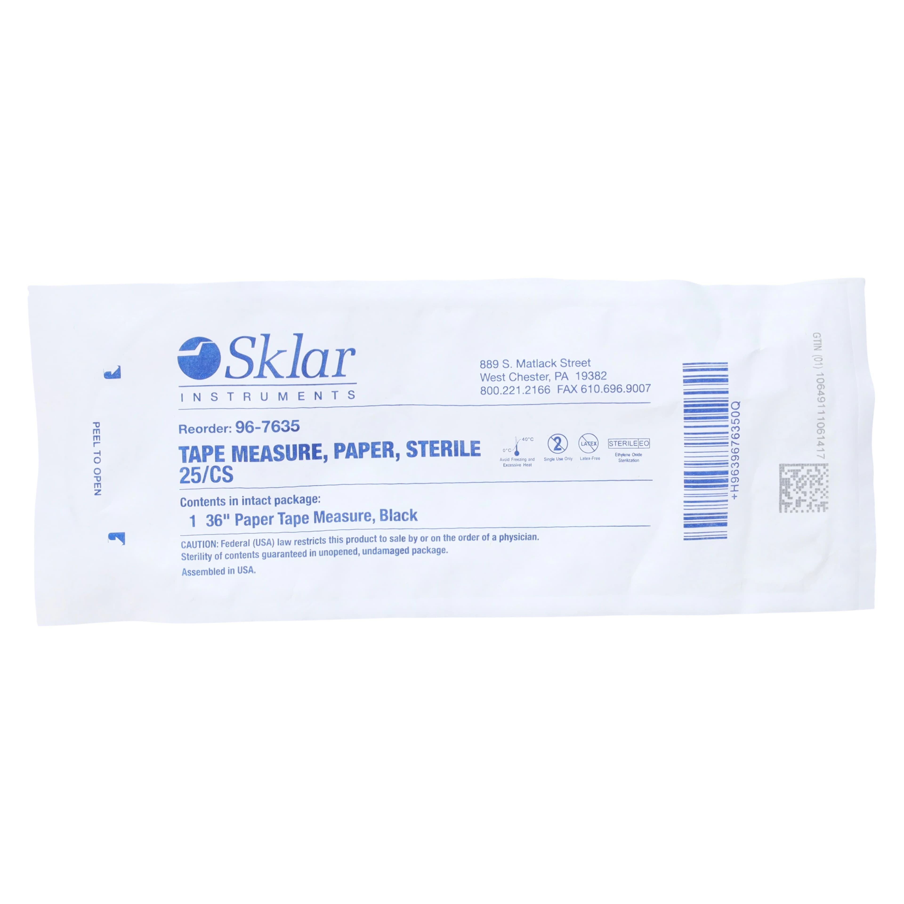 Sklar Instruments Paper Tape Measure, 25/Case thumbnail 2