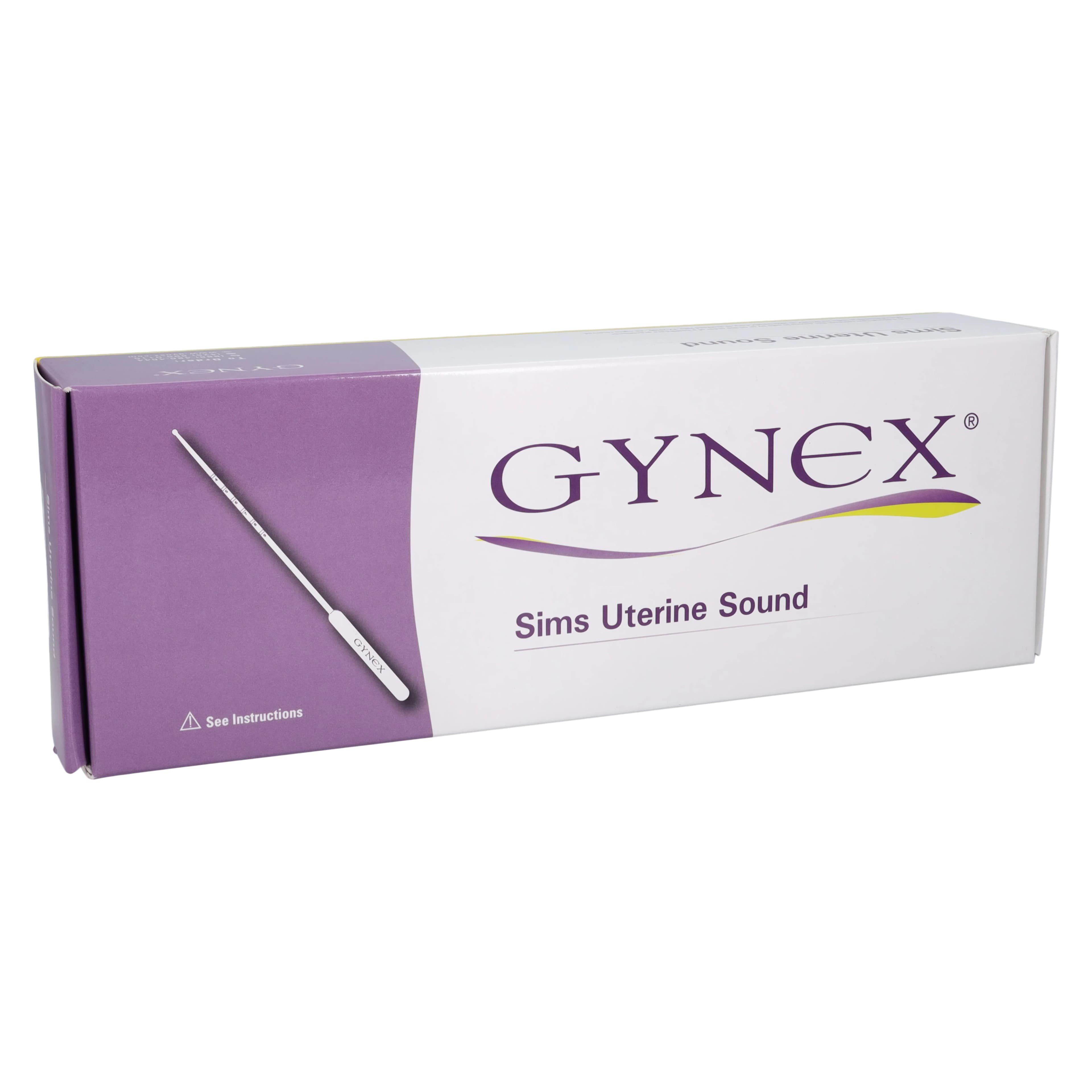 Gynex Sims Uterine Sound, 25cm, Plastic, Sterile, Single-Use, 25/Box - Uterine Sound Sims 25cm Plastc - Image 1