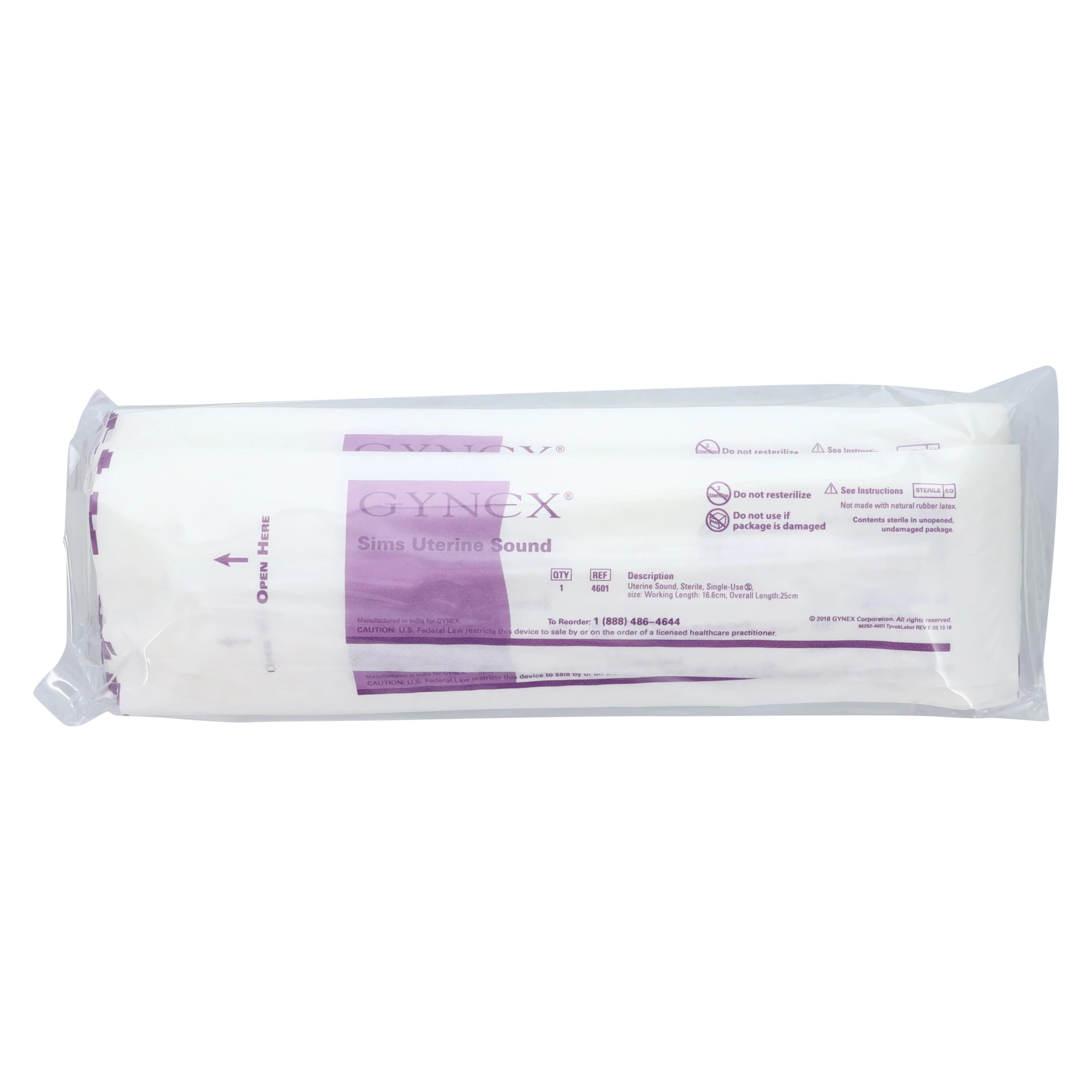 Gynex Sims Uterine Sound, 25cm, Plastic, Sterile, Single-Use, 25/Box thumbnail 2
