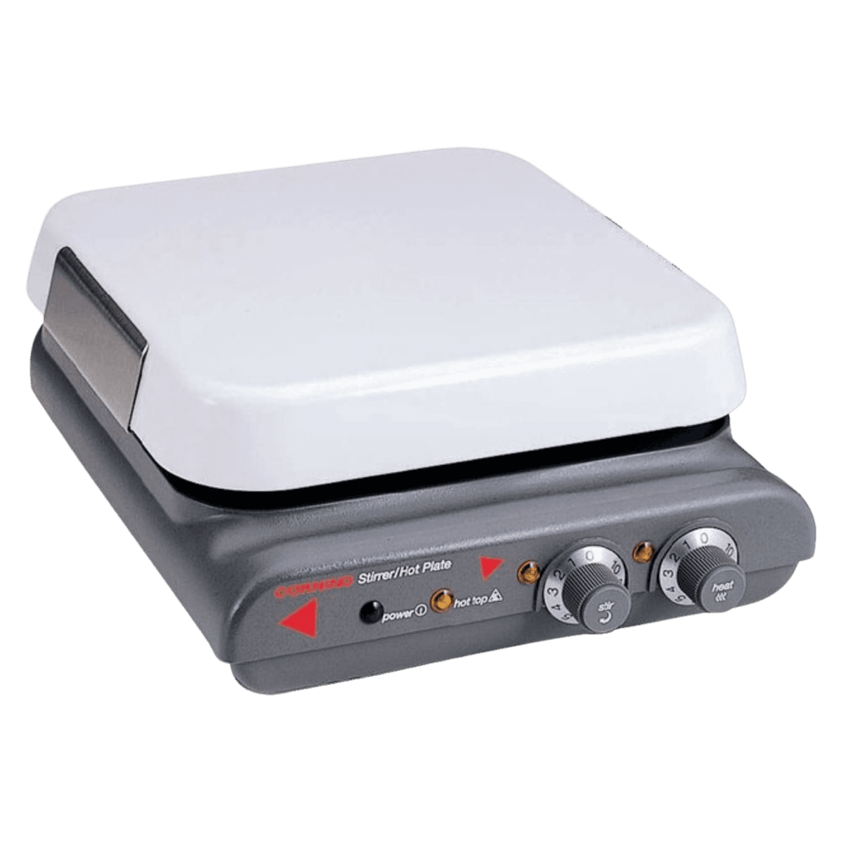 Corning PC-220 Pyroceram Stirring Hot Plate, 5-8/10" Glass Ceramic, 120V, 60Hz, 4x5" Top, 25-550°C, 60-1100 rpm - Stirrer/Hotplate Corning - Image 1