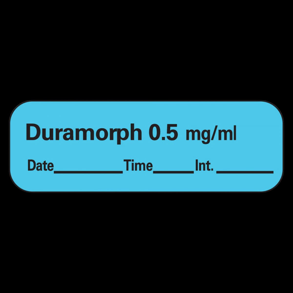 Precision Dynamics Duramorph 0.5 mg/mL Anesthesia Label, Blue, 1-1/2" x 1/2", 600/Roll - Label Duramorph 0.5mg/ml Blue - Image 1