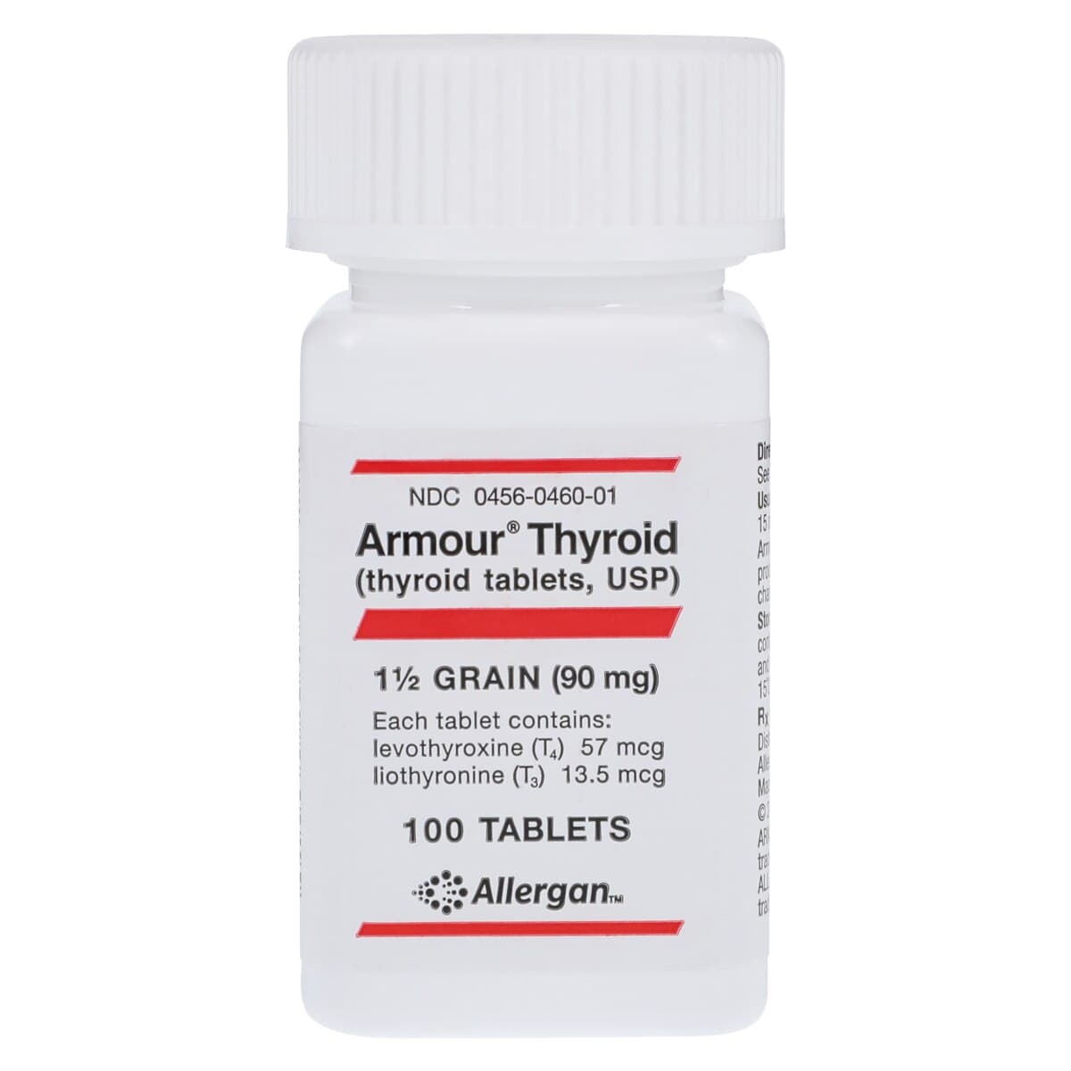 Armour Thyroid Tablets, 1.5 Grain (90 mg), 100 Tablets per Bottle - Armour Thyroid Tablets - Image 1