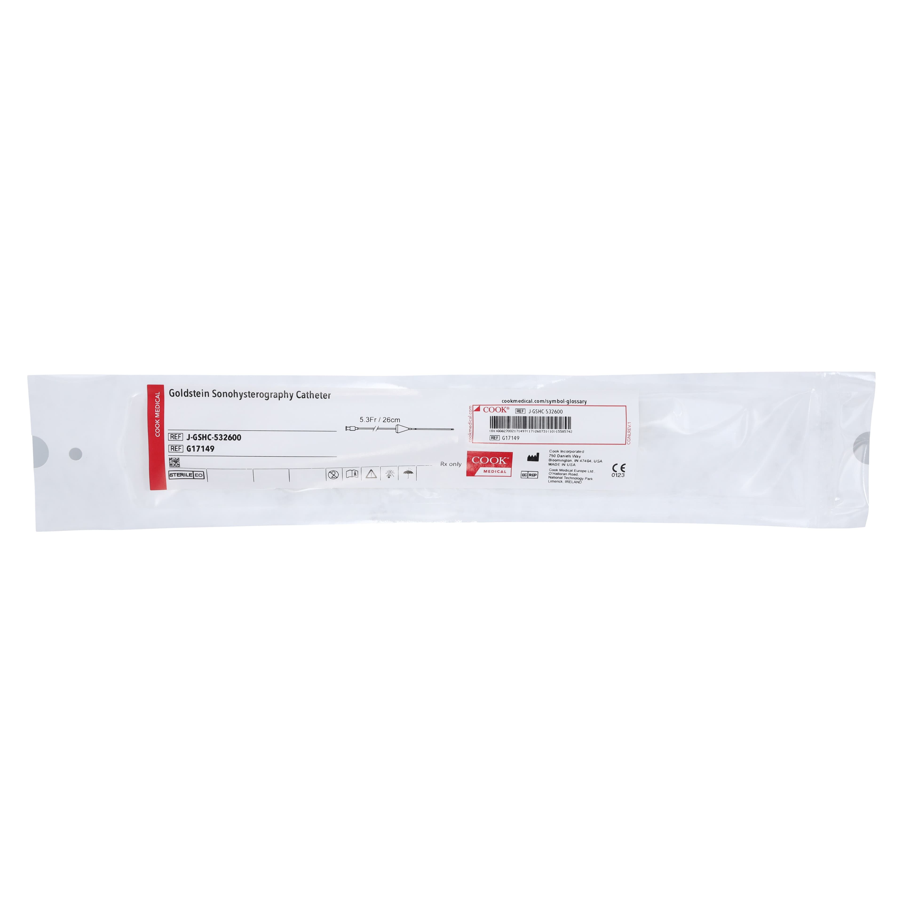 Cook Medical Goldstein Sonohysterography Catheter, 26cm thumbnail 2