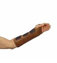 DeRoyal Splint Wrist/Forearm, Leatherette, Right, Small, 11" - Splint Wrst/Frarm Rt Adlt - Image 1