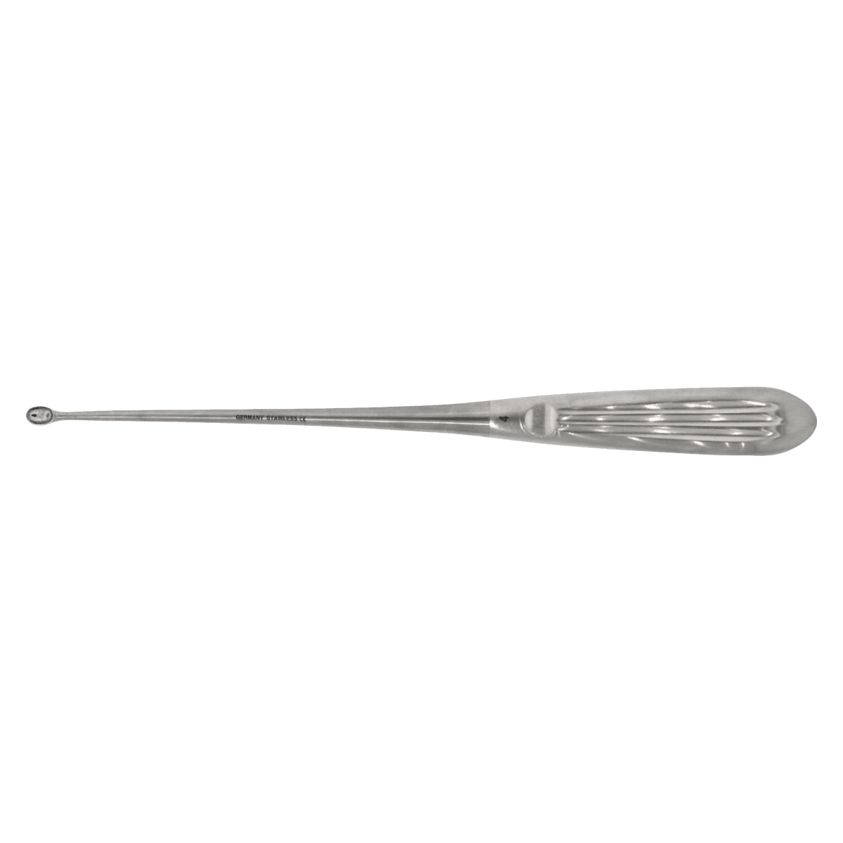 Bruns Bone Curette, Narrow, Stainless Steel, 9" - Curette Bone Bruns Narrow SS - Image 1