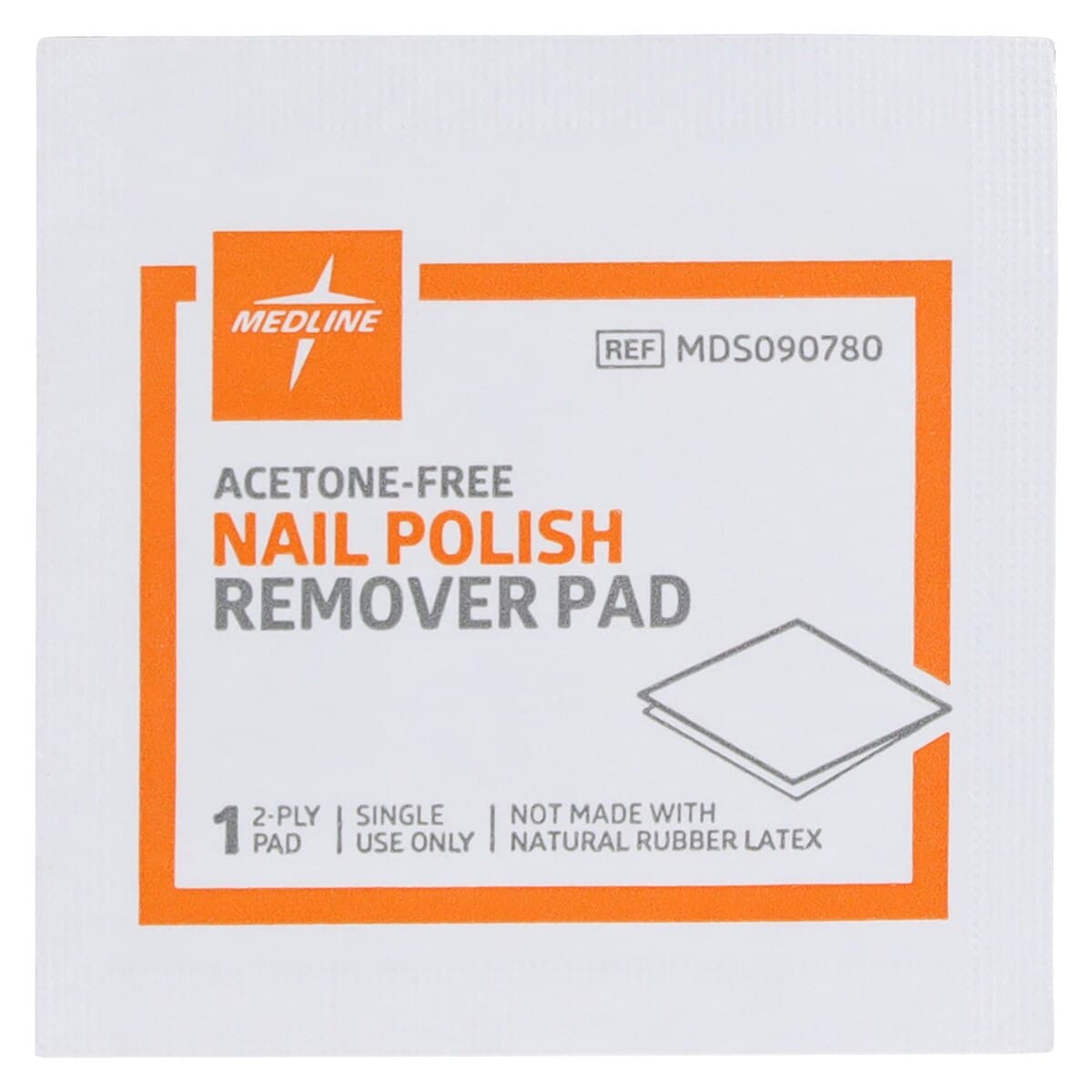 Medline Nail Polish Remover Pads, Acetone-Free, Disposable, Latex-Free, 1000/Case thumbnail 2