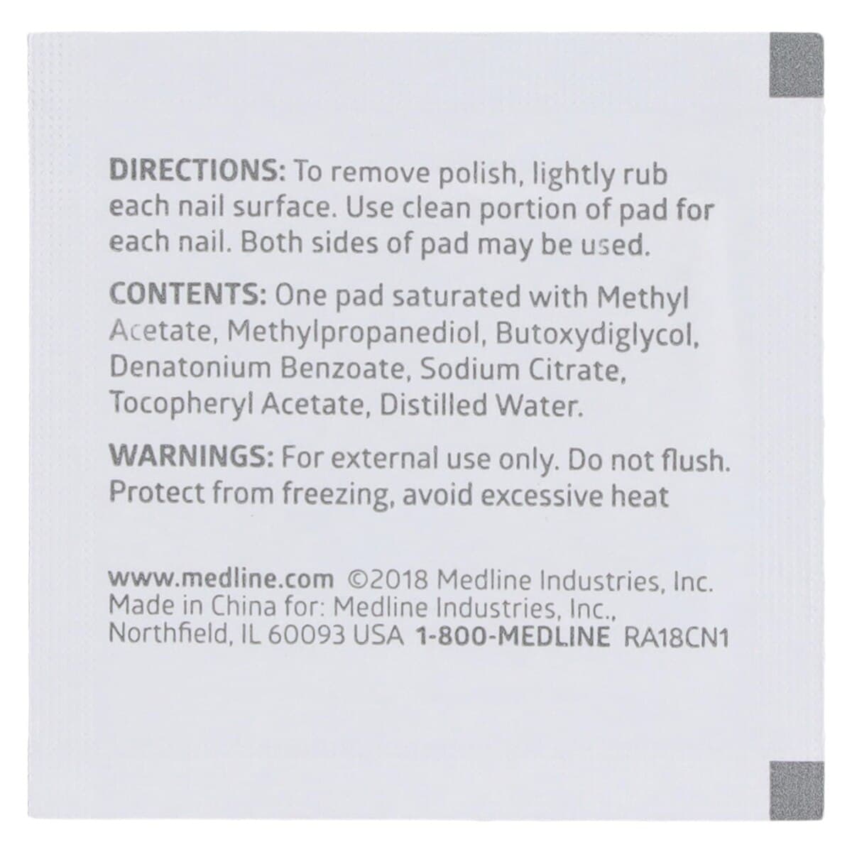 Medline Nail Polish Remover Pads, Acetone-Free, Disposable, Latex-Free, 1000/Case thumbnail 3