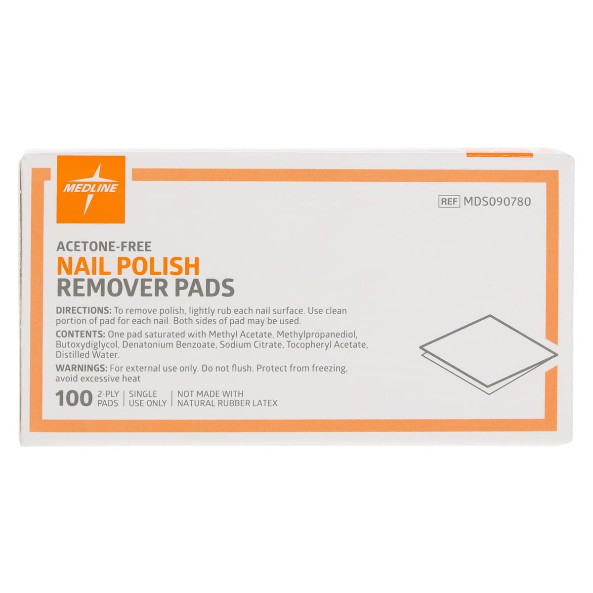 Medline Nail Polish Remover Pads, Acetone-Free, Disposable, Latex-Free, 1000/Case thumbnail 5