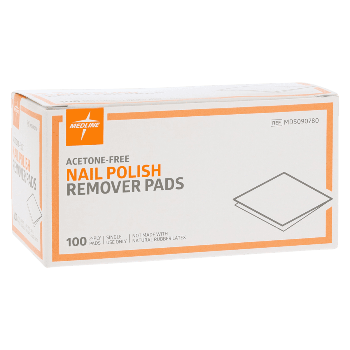 Medline Nail Polish Remover Pads, Acetone-Free, Disposable, Latex-Free, 1000/Case - Pads Nail Polish Remover - Image 1