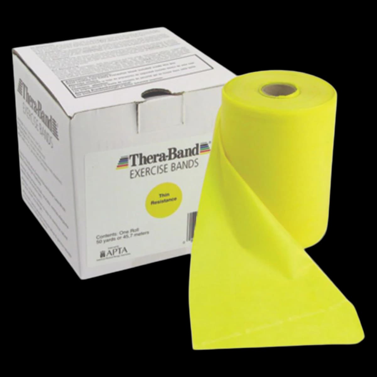 Thera-Band Latex Exercise Band, Yellow (Extra Light), 5" x 50 yd Roll - Band Exer Thera-Band Ltx Ylw - Image 1